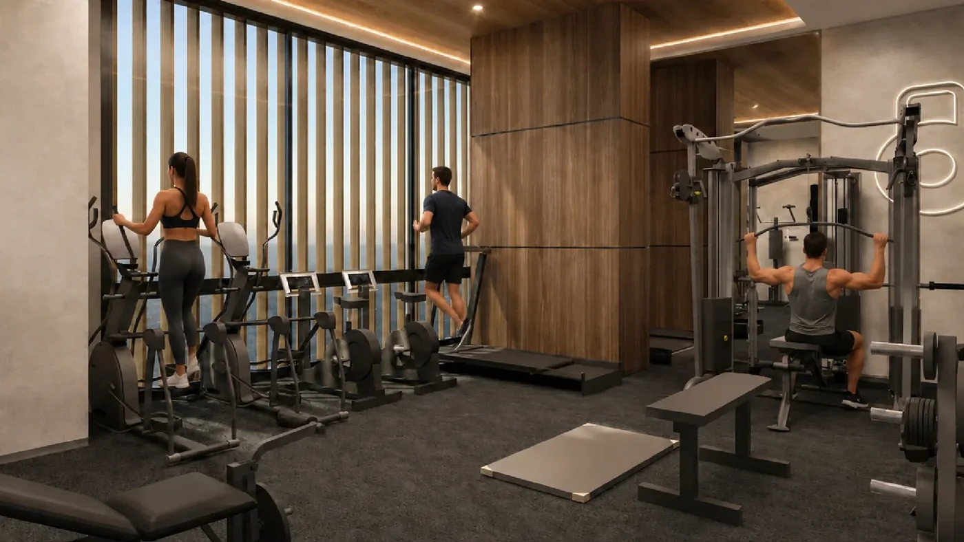 Fully equipped gym at Verona Beach